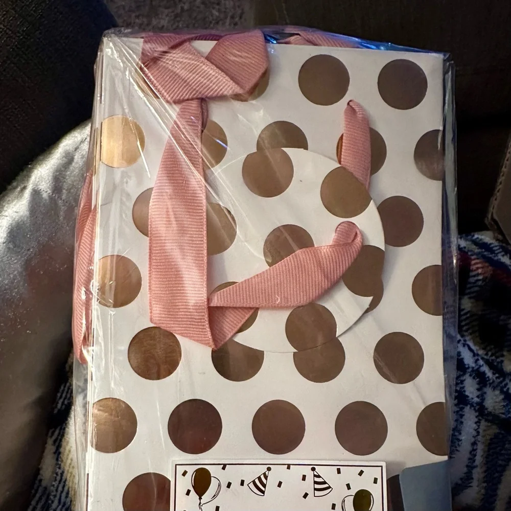 Gold Polka Dot Party Wine Bottle Gift Bags Set of 12 (A235)